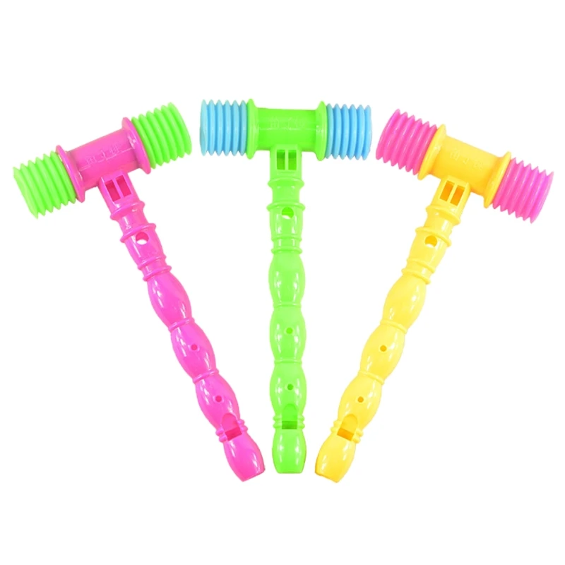 

Baby Handhold Toy Hammer Pounding Toy with Built-In Whistle Educational Toy Soundable Shaking Bell Kids Excellent Gift
