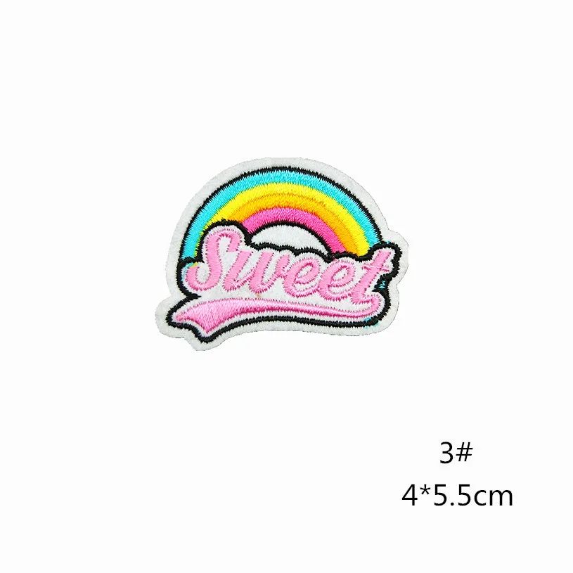 Утюг на патчи для одежды в полоску мороженое со стразами животных значки