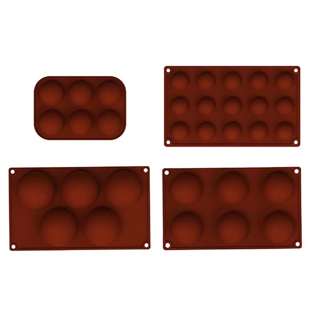 

Half Sphere Silicone Molds Bakeware Cake Decorating Pudding Chocolate Fondant Mould Ball Shape Biscuit Tool