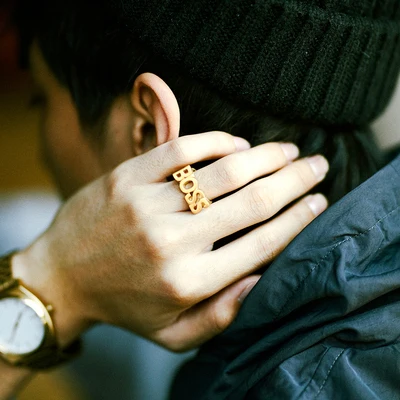 Мужские кольца из нержавеющей стали 316L золото с надписью Boss серебро титан