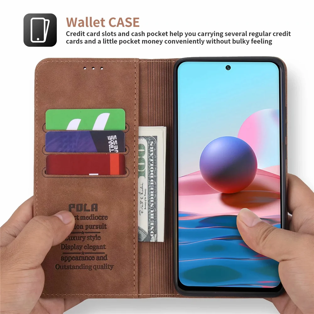 Case For Xiaomi Redmi Note 10 S 5G Flip Cover 10S Pro Max Book Style Leather Wallet Magnetic Card Holder | Мобильные телефоны и