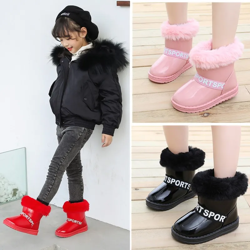 Детские ботинки модель 2019 года корейский стиль зимние и осенние теплые для