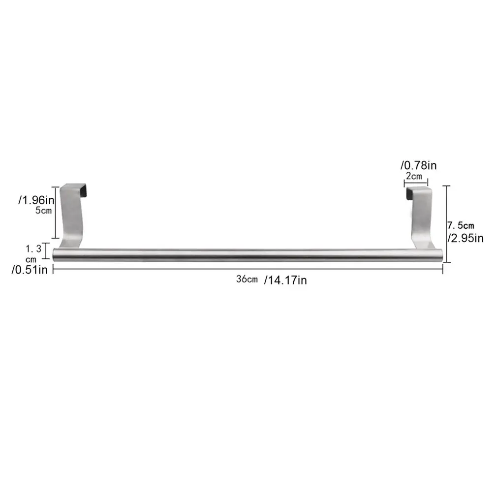 

Stainless Steel Toilet Bathroom Washroom Towel Rack Holder Wall Mounted Space-saving For Daily Use Storage Holder