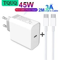 tquq 45w usb type c fast charger with power delivery pd 3 0 wall charger compatible with macbook airthinkpadlenovoiphone