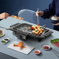 Electric Grill Indoor Smokeless Portable Food Barbecue Grill Smokeless Household Barbecue Grill Barbecue Skewers Portable Stove