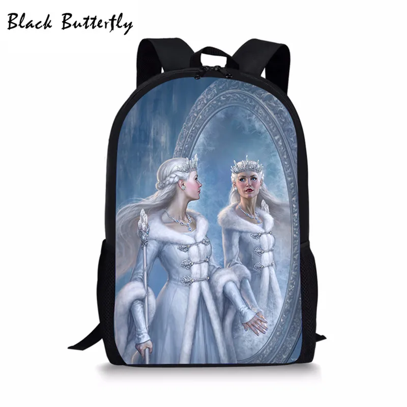 

New Hot Sales School Bag Backpack For Boy and Girl Big Capacity Satchel Cartoon Snow Queen Pattern Children Bookbag Student Bag