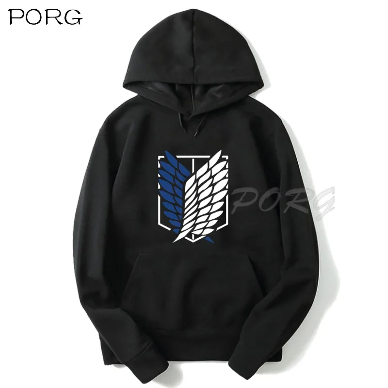 

Black Hoodie Funny Cartoon Harajuku 90s Hoodies Men Hip Hop Shingeki No Kyojin Sweatshirt Hip Hop Hoody Male Vintage Fleece