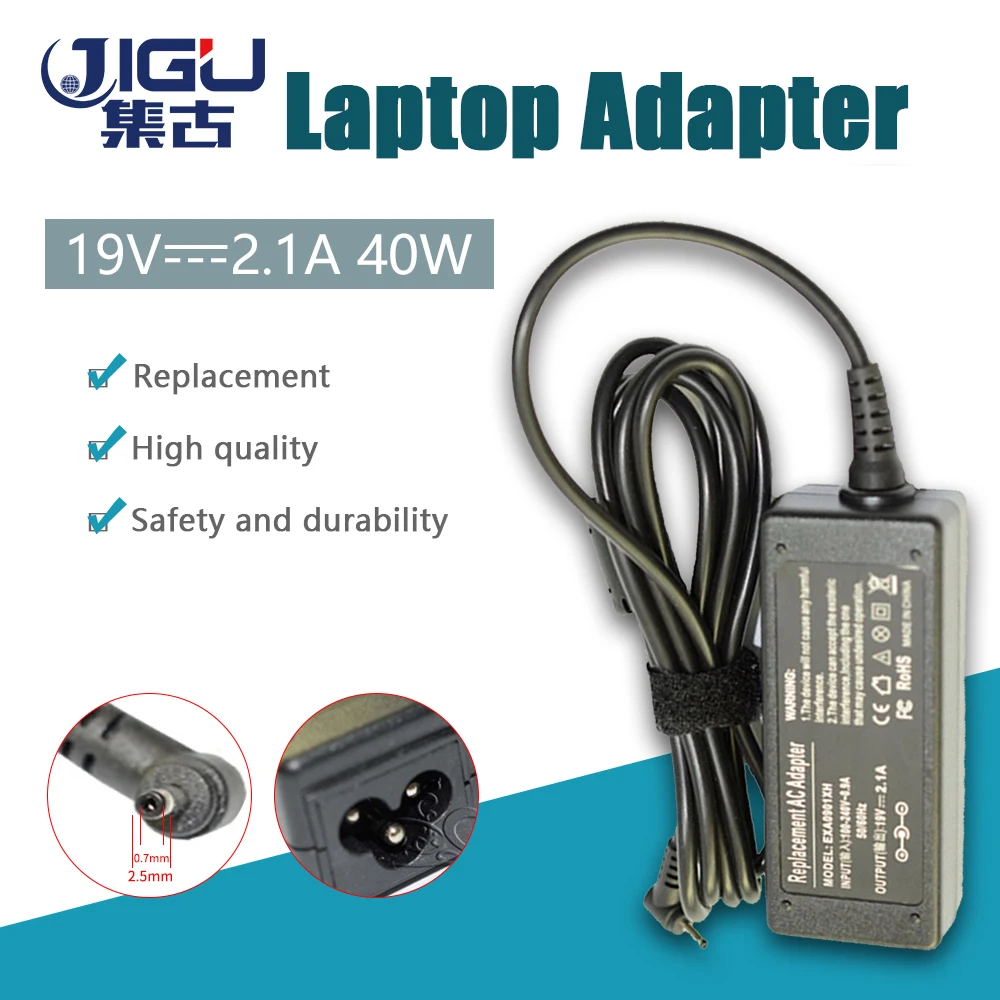 

Replacement For Asus 19V 2.1A 2.5*0.7MM 40W Universal Notebook Laptop AC Charger Power eee pc 1001ha 101B Adapter