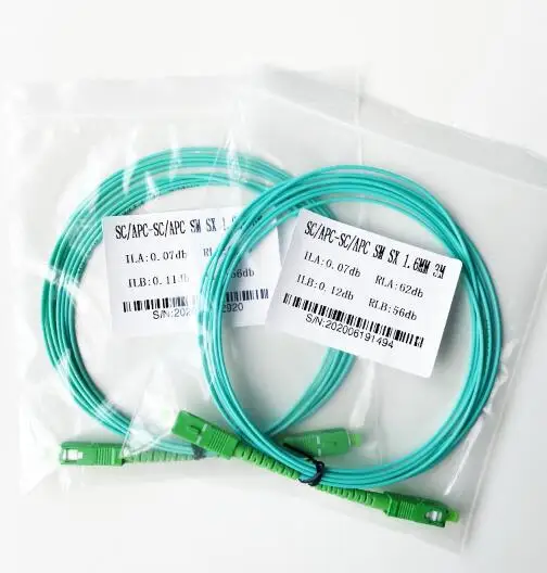 SC APC оптический волоконный патч корд PVC G657A джемпер SM 1 6 мм 3 5 м aqua|Оптоволоконное