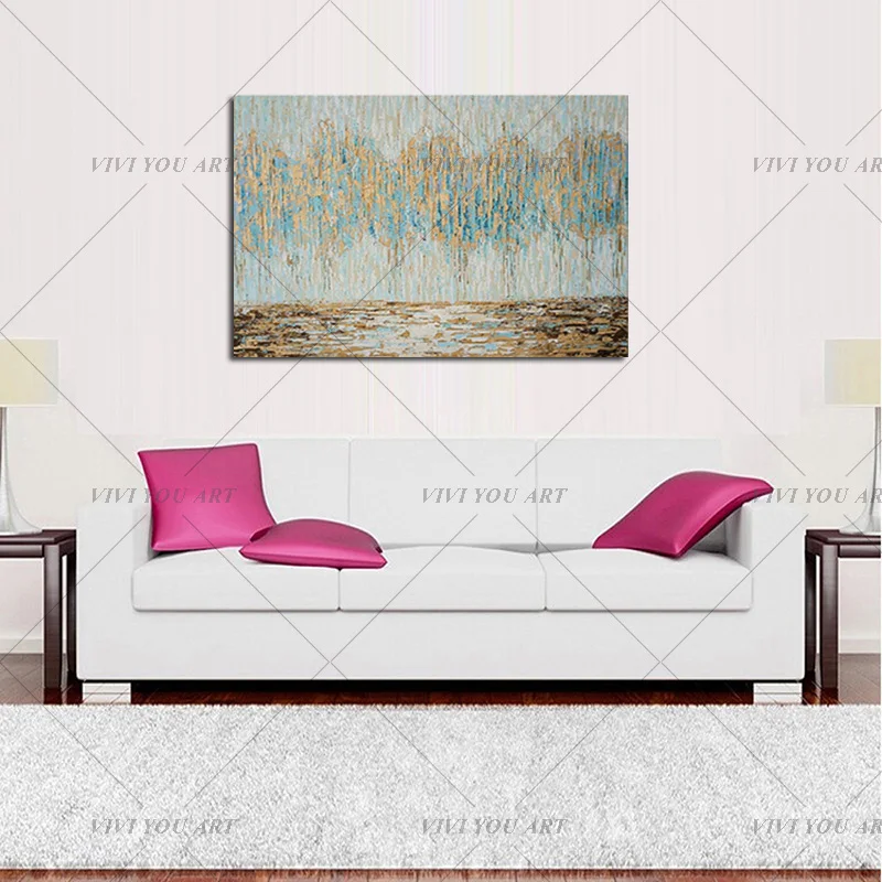 Топ Ручная роспись Современная Абстрактная масляная живопись на холсте работа