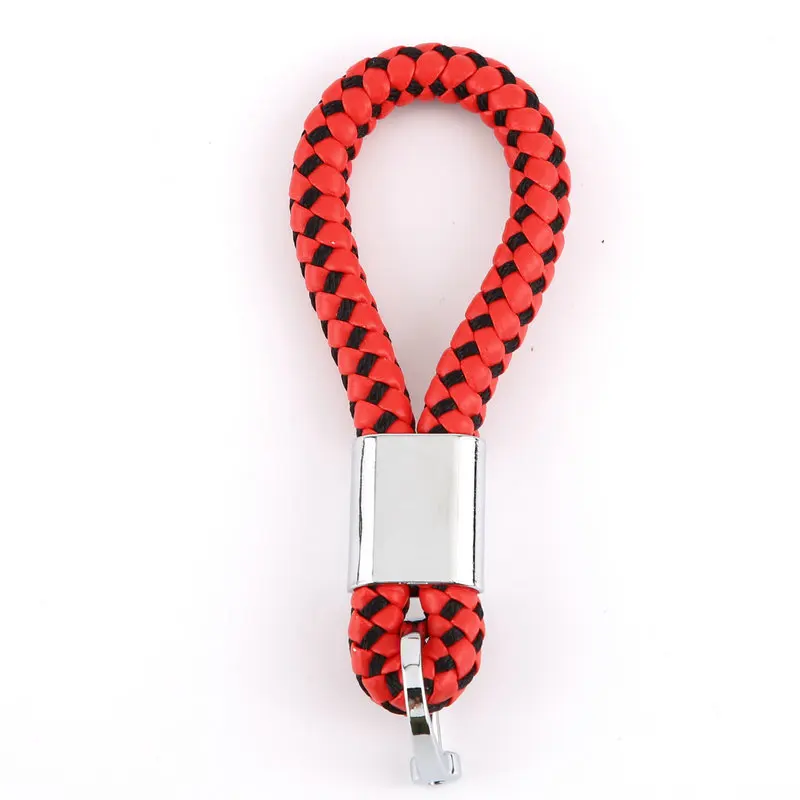 

DIY Handwave Leather Rope Key Ring With Bell Key Chain PU Leather Car Bag Pendant For Gift Supplier Wholesale
