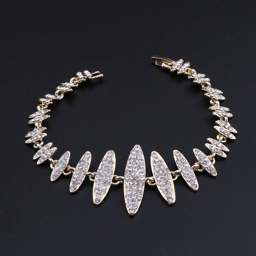 Изысканный комплект ювелирных изделий золотого бренда Дубай женские свадебные