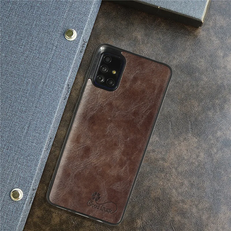 

Retro Wax Texture For Samsung Galaxy A12 A42 A32 A51 A71 A50 A70 A30 A10 Shockproof Silicone Ultra thin Leather Case Cover