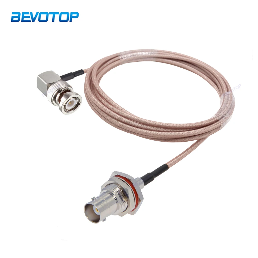 

New 75 Ohm BNC Male Right Angle Plug to Waterproof BNC Female Jack RG179 SDI Cable for 3G HD Vedio Camera Monitor Camcorder