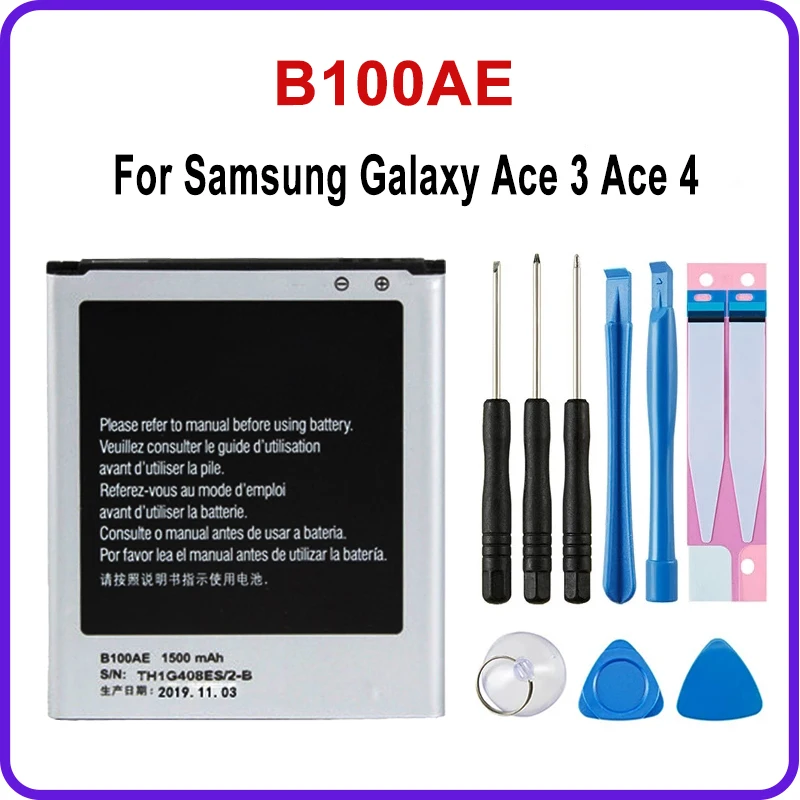 

Battery For Samsung Galaxy Ace 3 Ace 4 S7568i S7278 i679 S7270 S7262 i699i S7898 S7272 G313H G318h Phone Battery B100AE B100AC