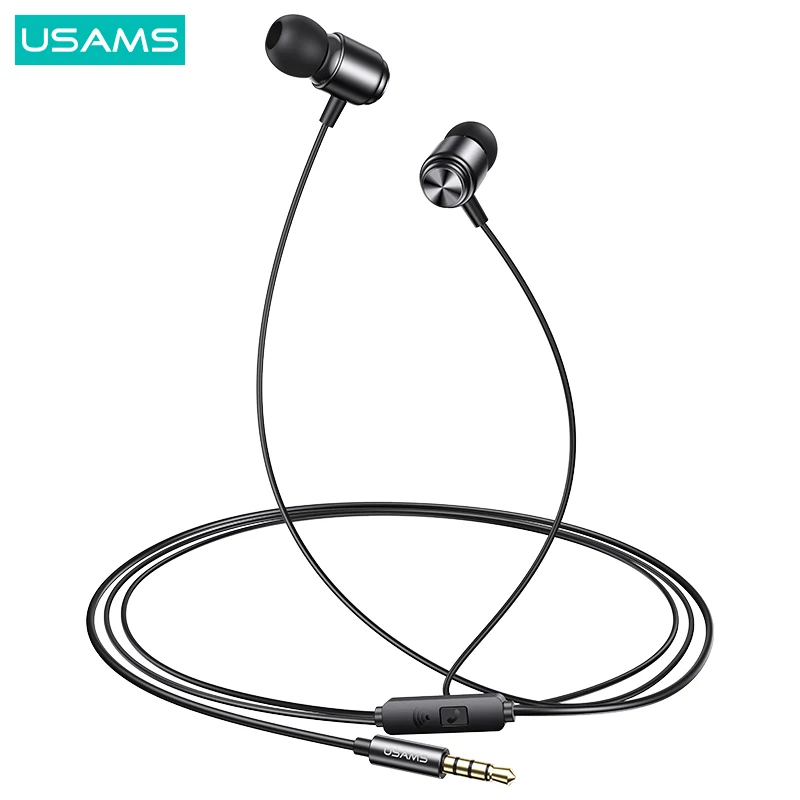 Наушники-вкладыши USAMS 3 5 мм проводные наушники микрофон для записи с регулятором
