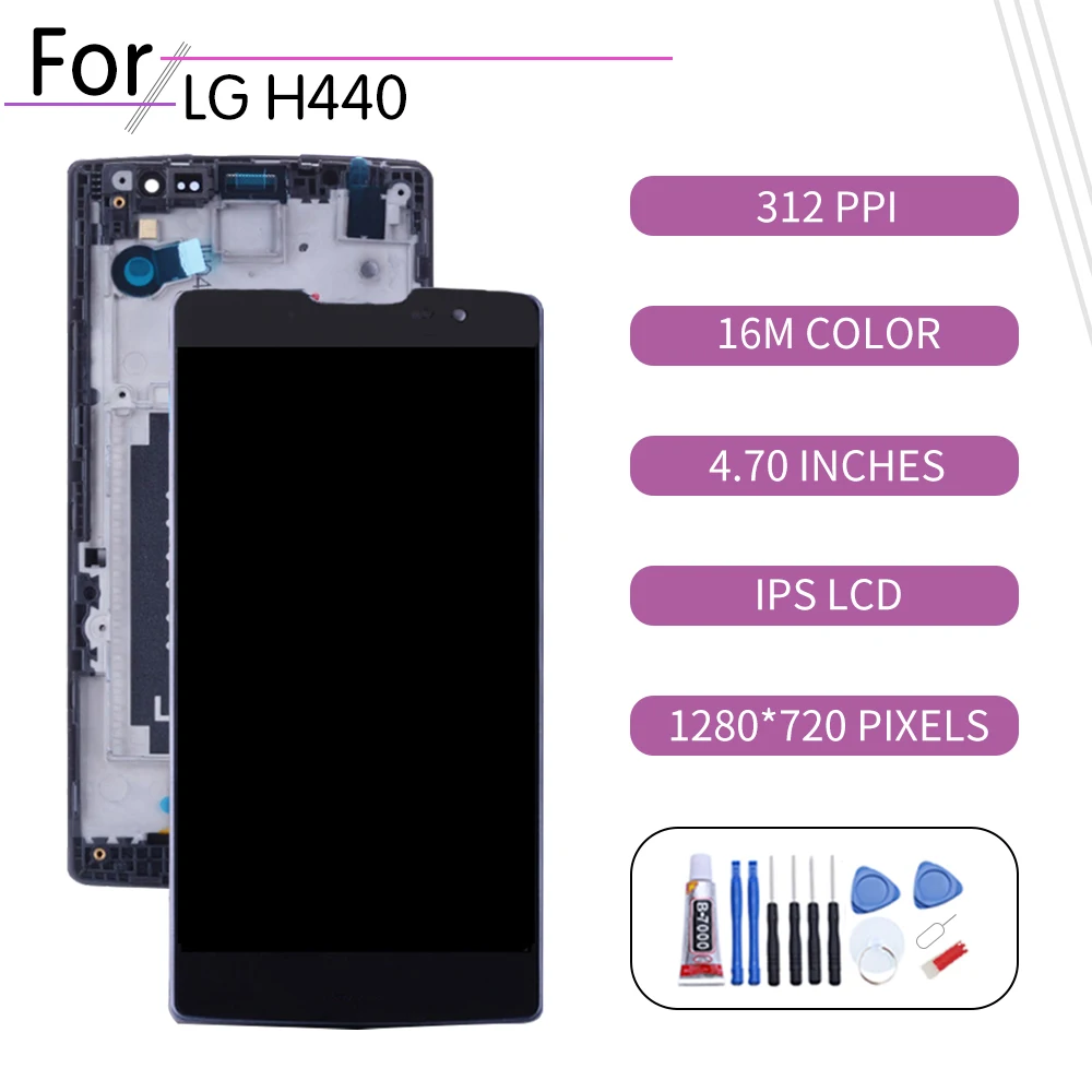 Оригинальный Для LG Spirit LCD кодирующий преобразователь сенсорного экрана в сборе