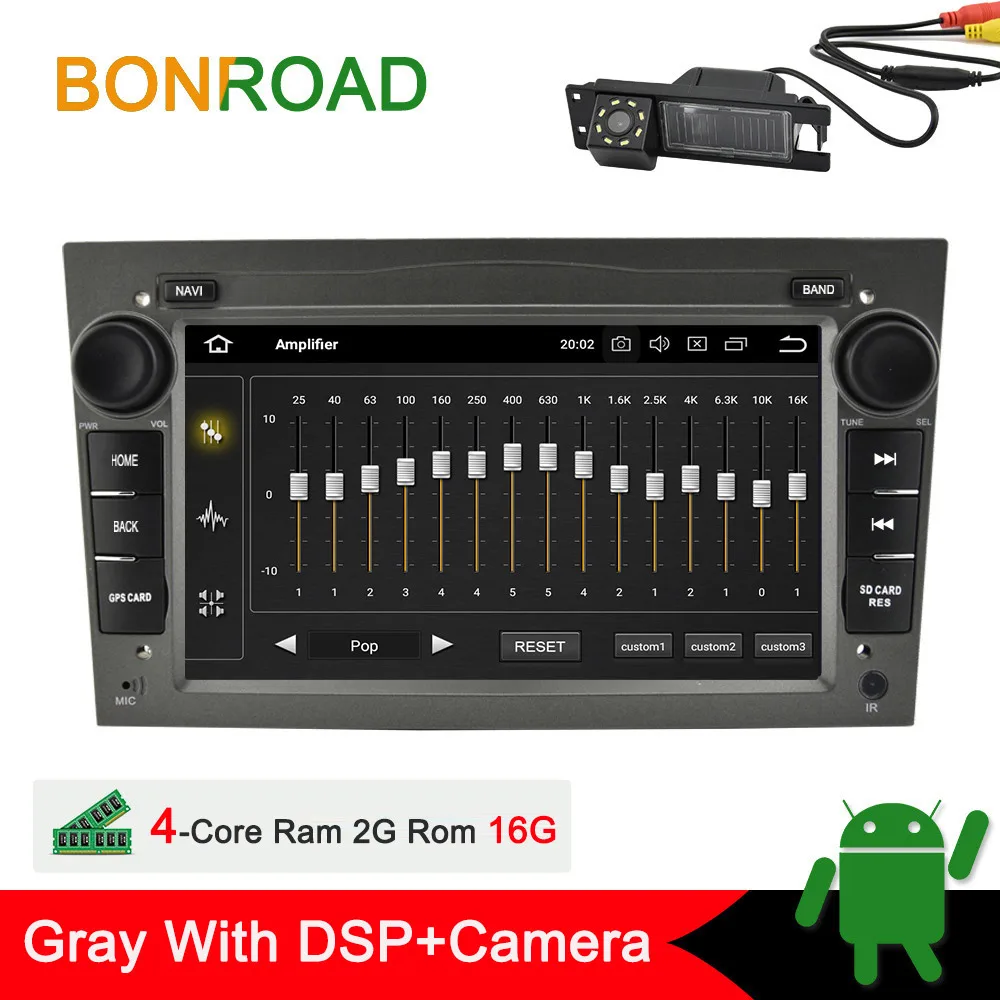 PX30 DSP Grey Cam Bonroad Android 9,0 PX30 PX5 DSP автомобильный мультимедийный плеер радио gps навигация для Opel/Astra/Vectra/Antara/Zafira/Corsa(без dvd - Color: PX30 DSP Grey Cam