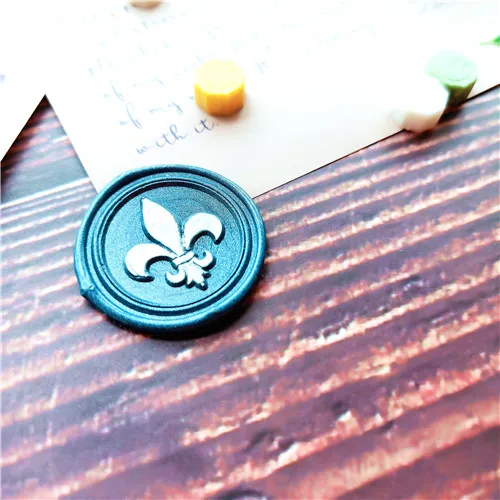 DIY Ирис Цветок Настроить имя коробка набор Персонализированные письмо/воск для