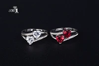 wholesale yayi fine jewelry fashion princess cut white aaa cubic zirconia silver color engagement wedding party lovers rings