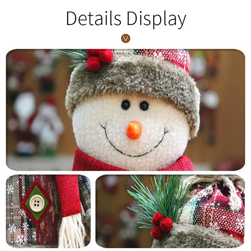 Mu&ntilde;eco de Navidad de Pap&aacute; Noel, mu&ntilde;eco de nieve, alce, regalos de Feliz A&ntilde;o Nuevo, adorno de Navidad, decoraciones de Navidad, juguetes de peluche Natal-5