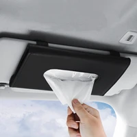 car visor tissue holder pu leather hanging paper towel clip napkin holder backseat tissue case auto interior accessories