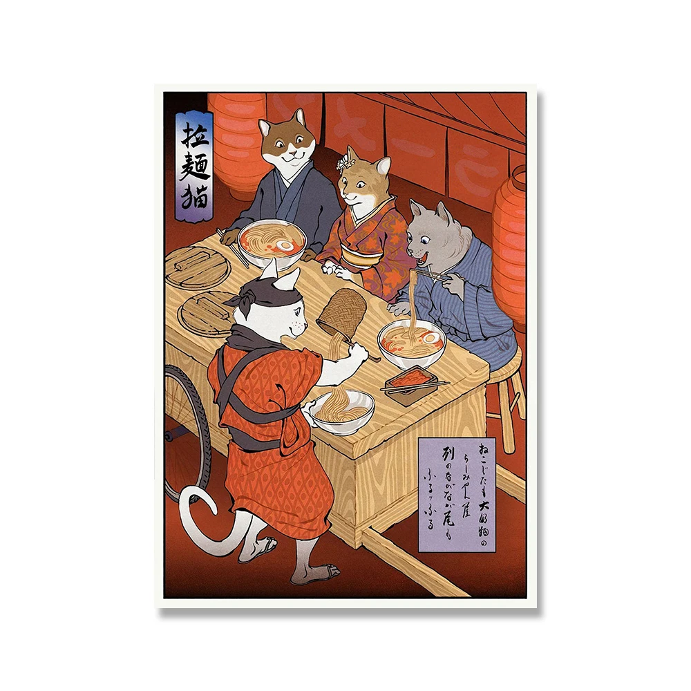 

Картина Самурайский Кот Рамен Суши ReachMani