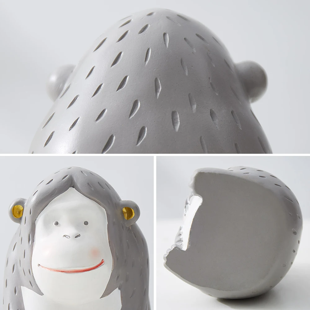 Статуэтка из смолы подарок милая обезьяна статуи животных домашний декоративный