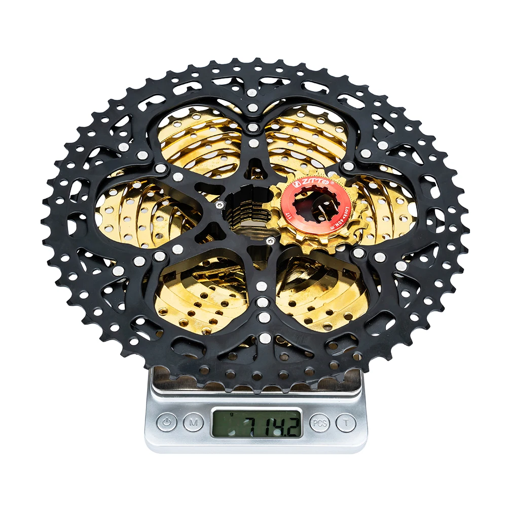 Велосипедная кассета ZTTO MTB 12 Скоростей 11-52T S 52T 12V K7 черно-Золотая стальная