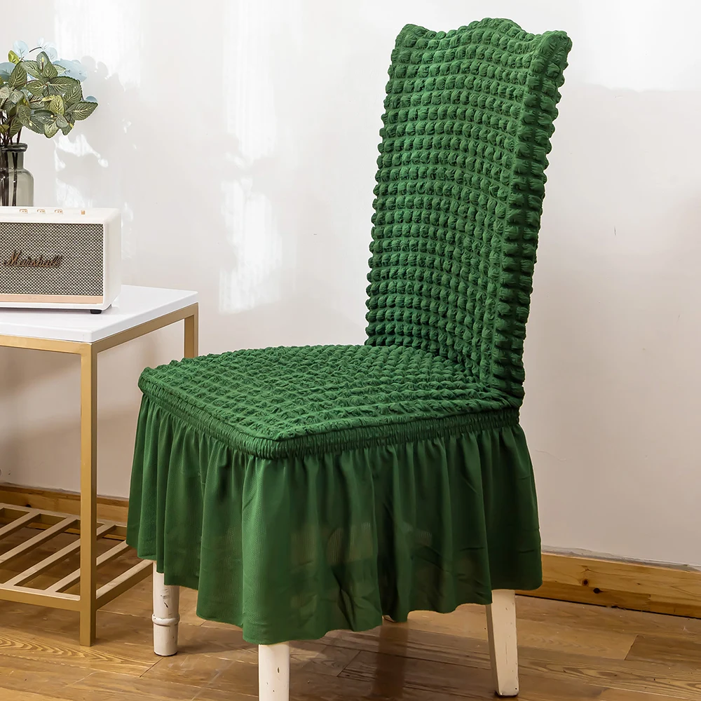 

Чехол для стула Seersucker, растягивающийся чехол для свадебной столовой, офиса, быстросъемный Чехол для стула с защитой от грязи