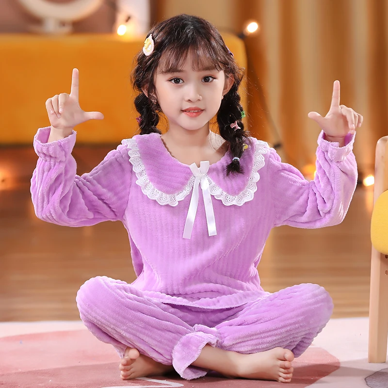 Зимняя Детская Пижама 2021 домашняя одежда принцессы для девочек детские пижамы