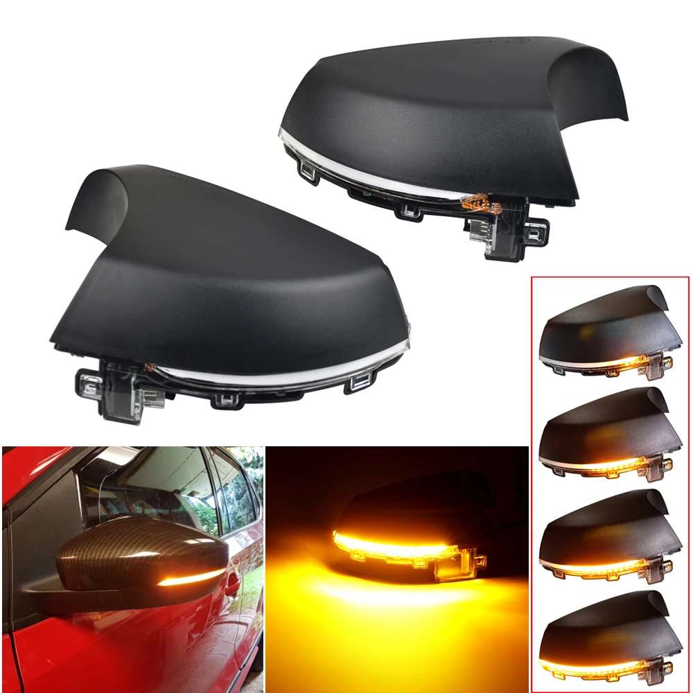 

For Volkswagen VW Polo MK5 6R 6C 2009 -2017 Dynamic Turn Signal LED Side Rearview Mirror Indicator Blinker Repeater Light