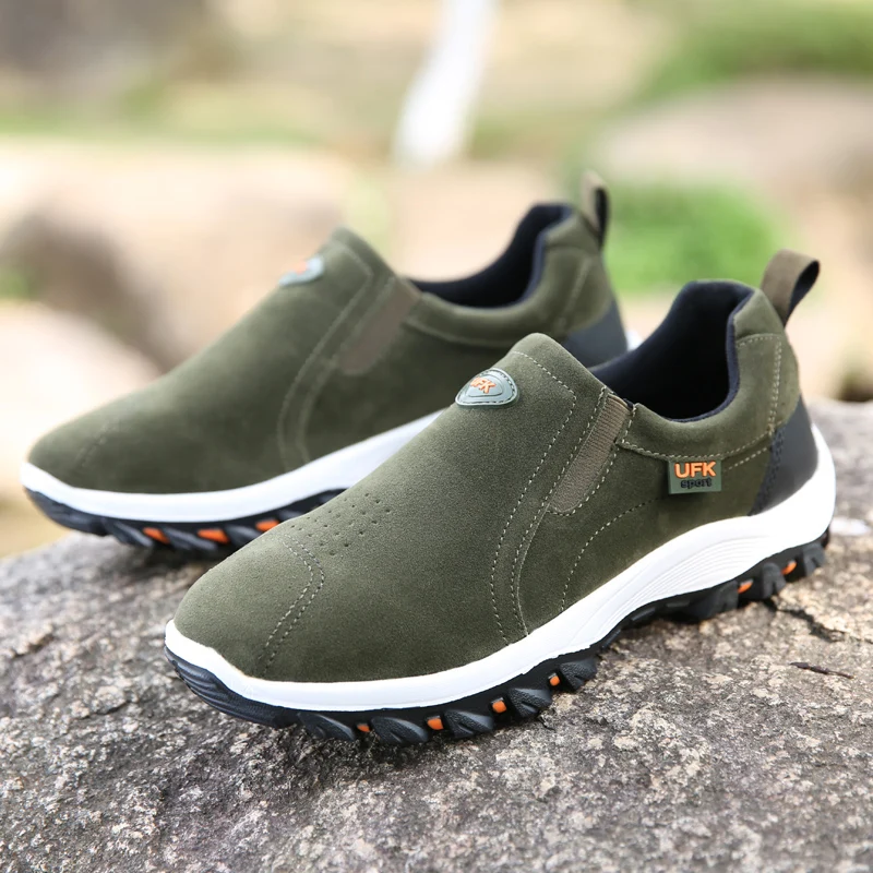 Wear-resistant Outdoor Trekking Shoes for Men Comfortable Casual Sports Shoes Hiking Camping Shoes Men's Suede Leather Shoes