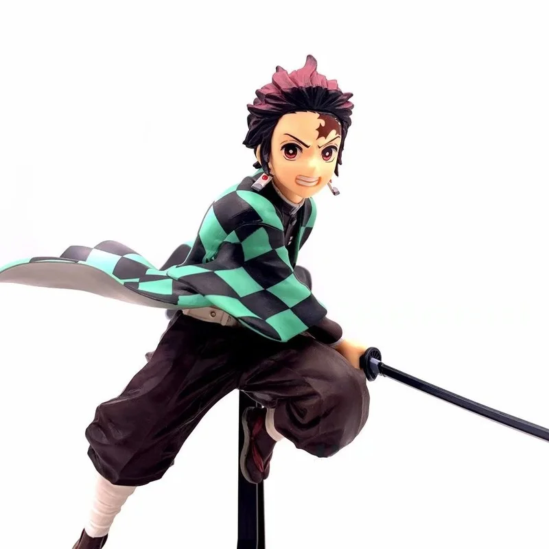 

15CM Anime Demon Slayer Blade VS Tanjiro Battle Tanjiro Nidouzi Boxed Decorations Man Action Figures Toys Decorations Gifts Toys