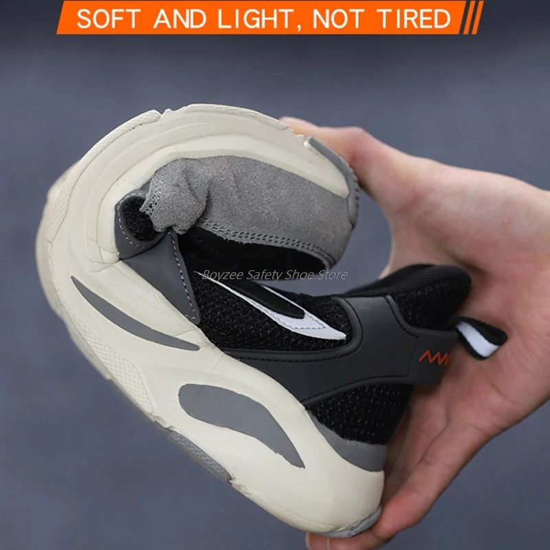 

Protective Steel Toe Shoes Safety Footwear Man Anti-puncture Sneakers Safety Boots Indestructible Construction Shoes Work Boots