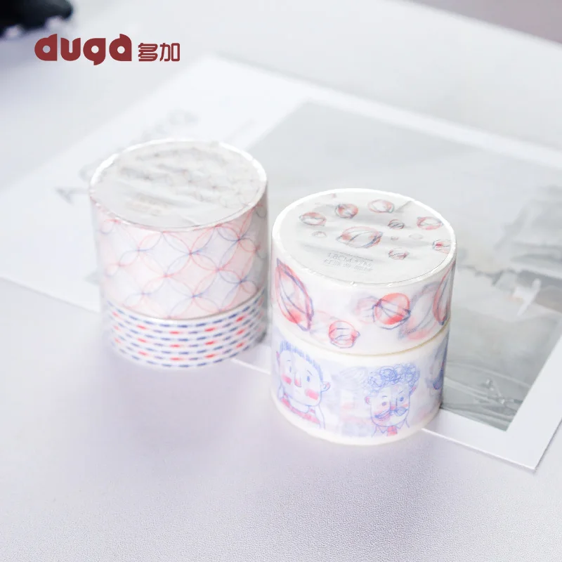 Лента Клейкая Базовая в горошек простой Скотч для скрапбукинга принадлежности