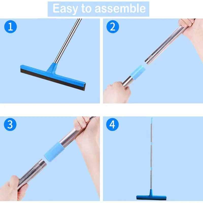 

Floor Scraping Wiper Mop Bathroom Floor Sweeping Water Magic Household Wiper for Garage, Deck, Shower, and Outside Windows