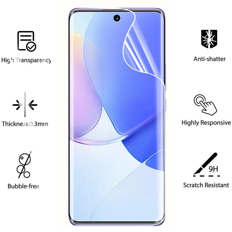 4 in 1 hydrogel film for huawei nova 9 pro screen protector protective films for nova9 nam lx9 al00 pro rte al00 film not glass free global shipping