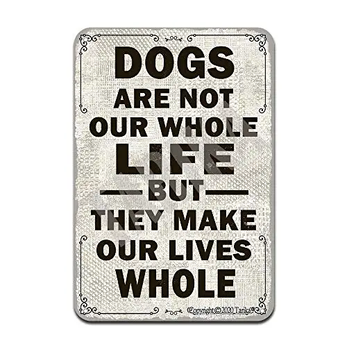Собаки-это не наша жизнь, но они делают нашу жизнь целиком 8x12 дюймов, винтажный внешний вид, металлический декор, табличка для дома и кухни