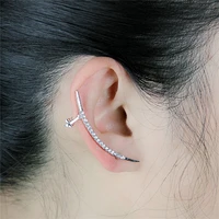 simple style crystal earrings stud for women trendy girls ladies ear clip luxury earpins jewelry accessories dinner party gift