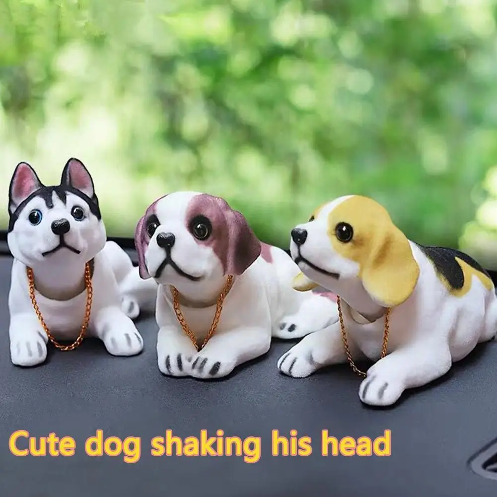 

1PC Car Plush Shaking Head Dog Dashboard Ornament Simulation Doll Car Model Interior Husky Doggy Puppy Automotive Shepherd F8M2
