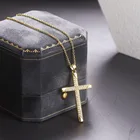 ZHOUYANG Кулоны ожерелье для женщин классический крест чокер цепочка Циркон светло-золотой цвет женские ожерелья оптовая продажа ювелирных изделий N051