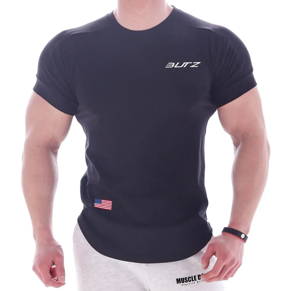 Running Shirt Men Quick Dry Gym Short Sleeve T Shirt Fitness Training Workout Sport Clothing Bodybuilding Tops Tees Sportswear