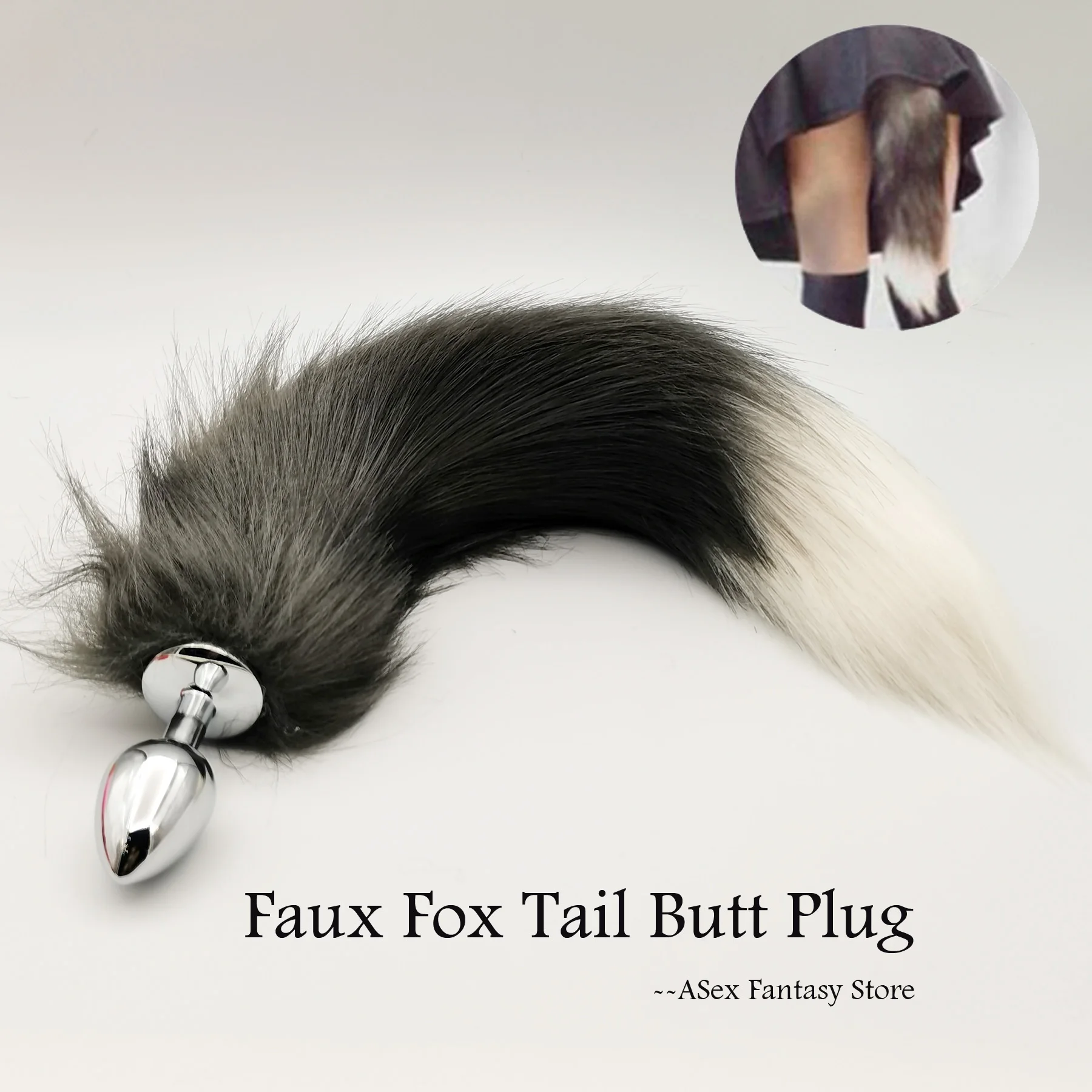 Fluffy Faux Fox Tail Anal Butt Plug Stainless Steel Blockage Fun Romance Cosplay Costume Party Toy Love Gift for Adult | Красота и