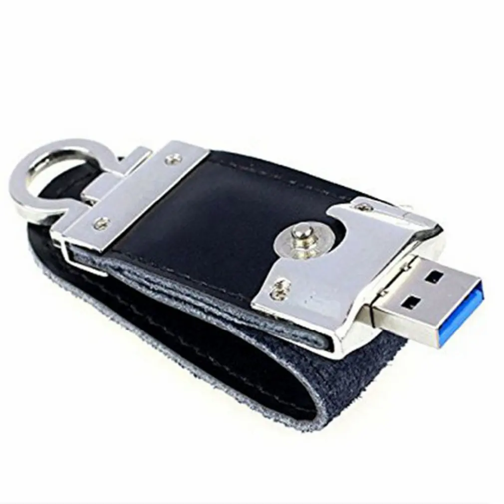 

Universal USB3.0 Business Leather Flash Drive Memory Stick U-Disk 64G Rectangle Pen Driver U-Disk For PC Phone