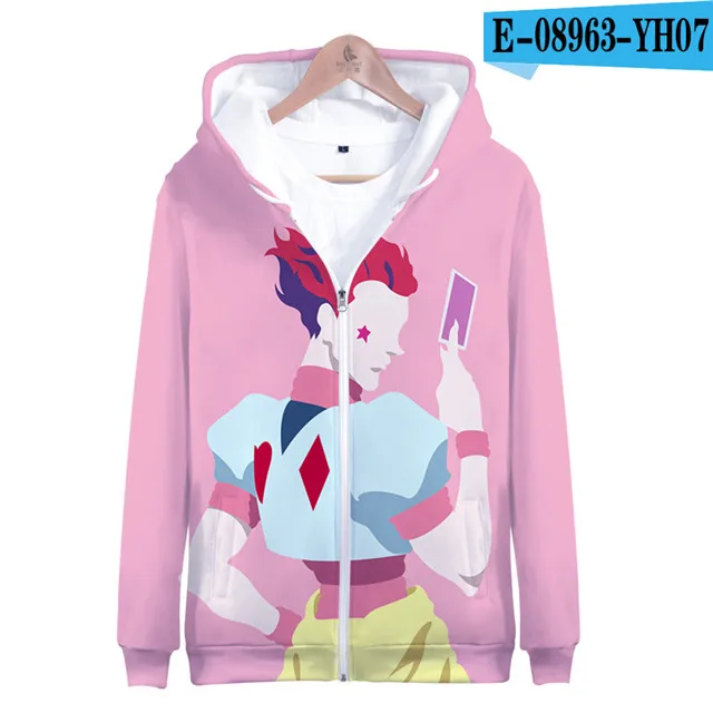 

Hunter X Hunter Hooded Zipper 3D Style Harajuku Hoodie Men Women Sweatshirt Fashion High Quality Oversized 3D Zipper Hoodies