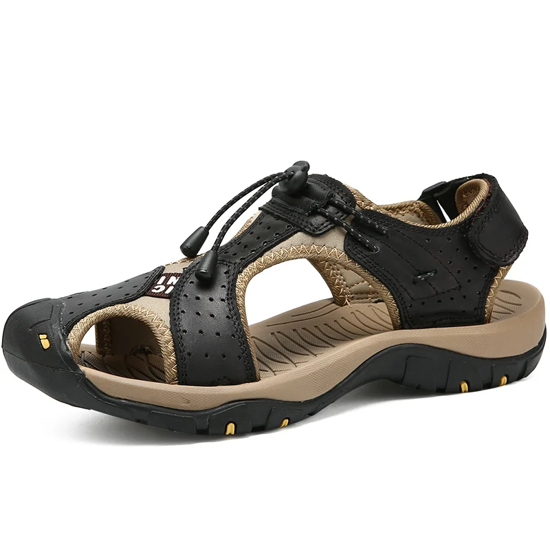 

Сандалии из натуральной кожи, летние, дышащие, удобные, Size38-48