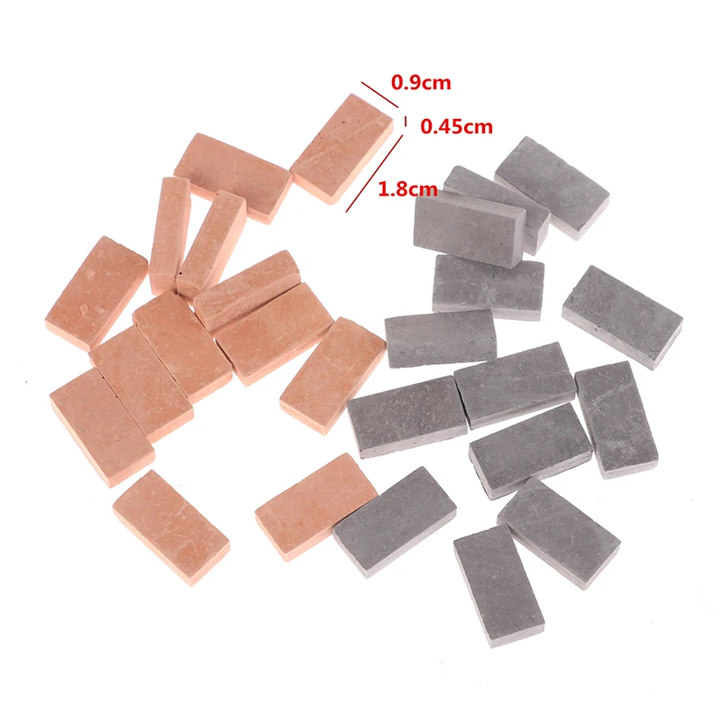 

40/50/70PCS 1/16 Miniature Simulation Brick DIY Miniature Brick Kids Scenery Building Toy Modelling Simulation Brick