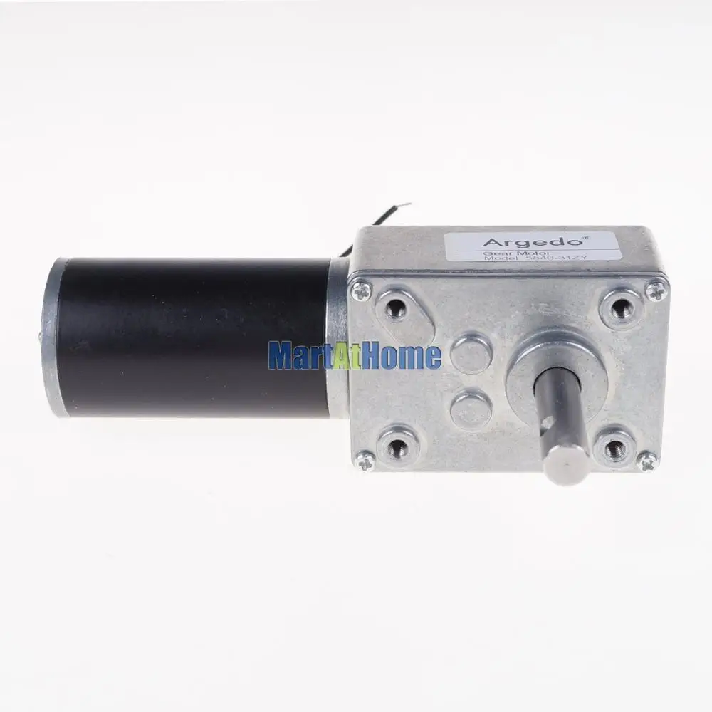 5840-31zy Worm DC Geared Motor Double Shaft 21W 12V 24V Self-locking Max. 70 Kg.cm for DIY Automatic drying rack