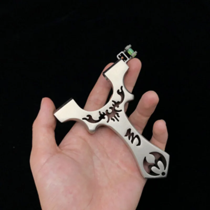 

Slingshot Stainless Steel 304 Flat Leather Superman Quick Press Clip Recurve Outdoor Sports Hunting Shooting Slingshot Catapult